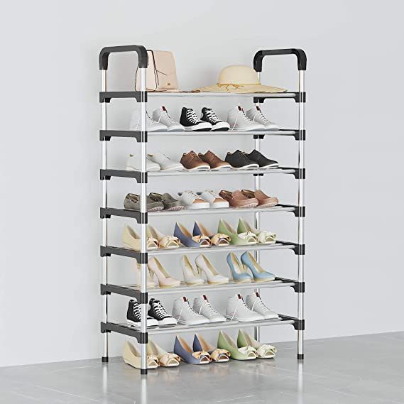 7 Layer Solid Steel Shoe Rack