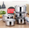 Stainless Steel Bowl with Scale (5pcs Set)