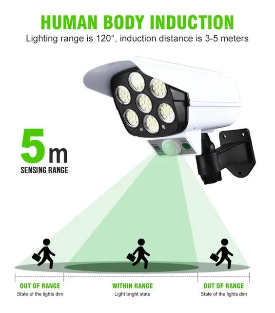 2 in 1 Solar Dummy Camera Light