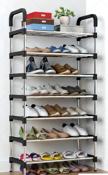 7 Layer Solid Steel Shoe Rack